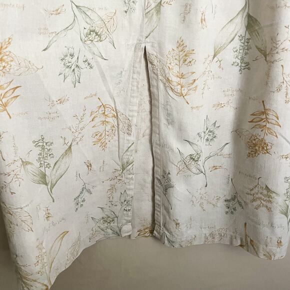 90's Woolrich Linen Botanical Sleeveless Dress.Size large. Great condition. - Picture 5 of 6